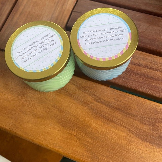 Baby shower candle stickers Dazzling Daisies