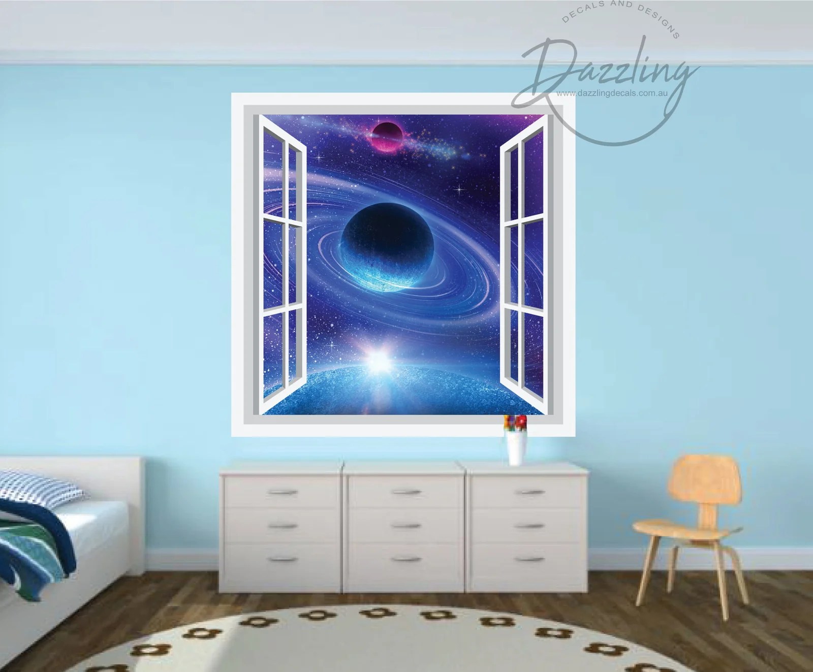 Look Out Window Removable Wall Sticker Dazzling Decals and Designs
