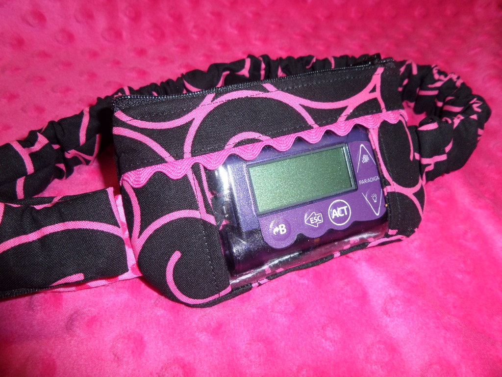 Raspberry Swirl Insulin Pump Pouch Case with Window Adult Insulin Pump Cases Special Occassion