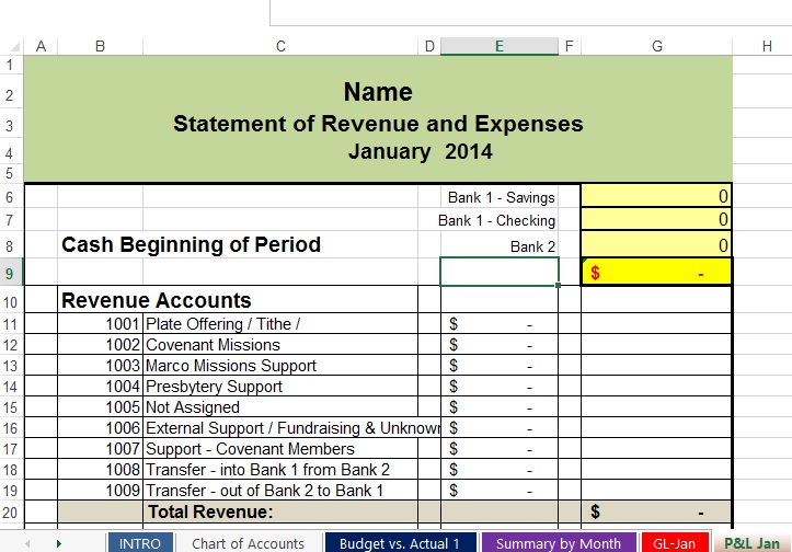 Bookkeeping Format In Excel —