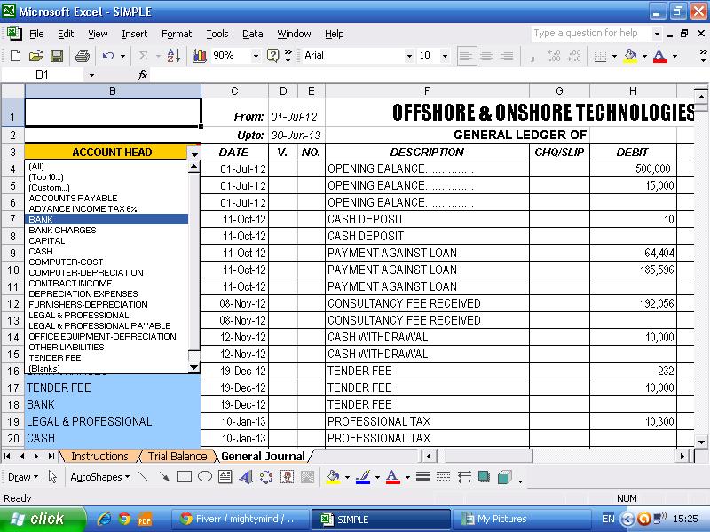 Accounting Spreadsheet Template —