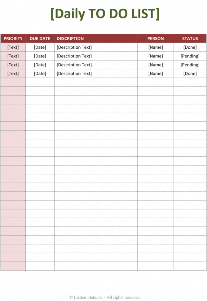 Task Spreadsheet Template Spreadsheet Templates for Business Task