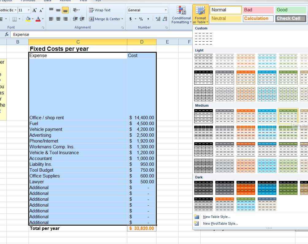 Advanced Excel Spreadsheet Templates —