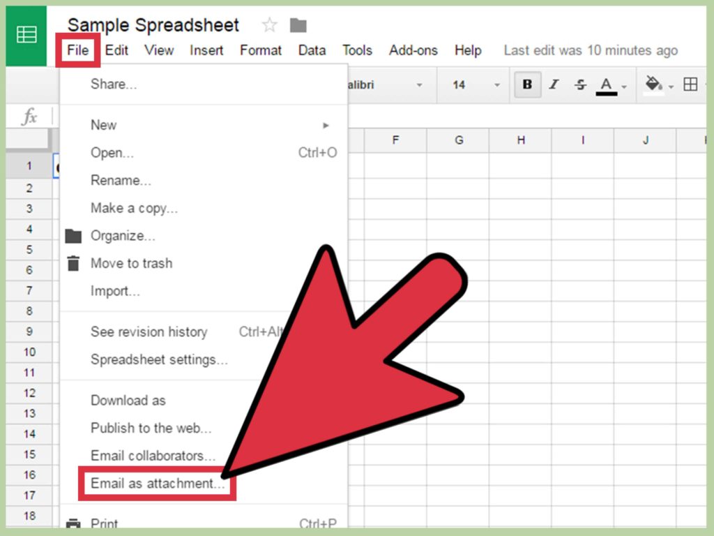 Excel Spreadsheet —
