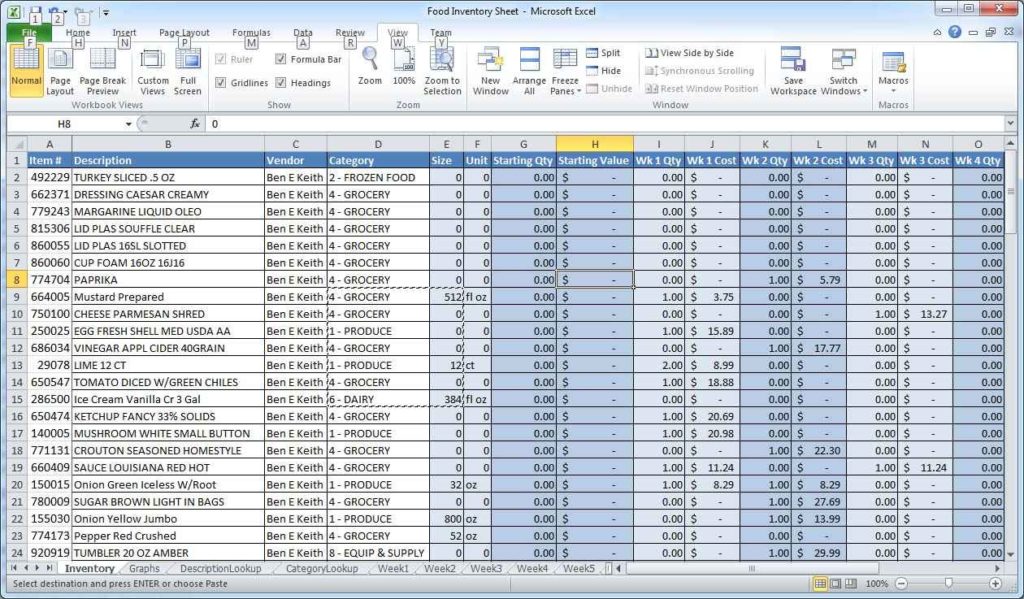 Excel Spreadsheet Formula List —