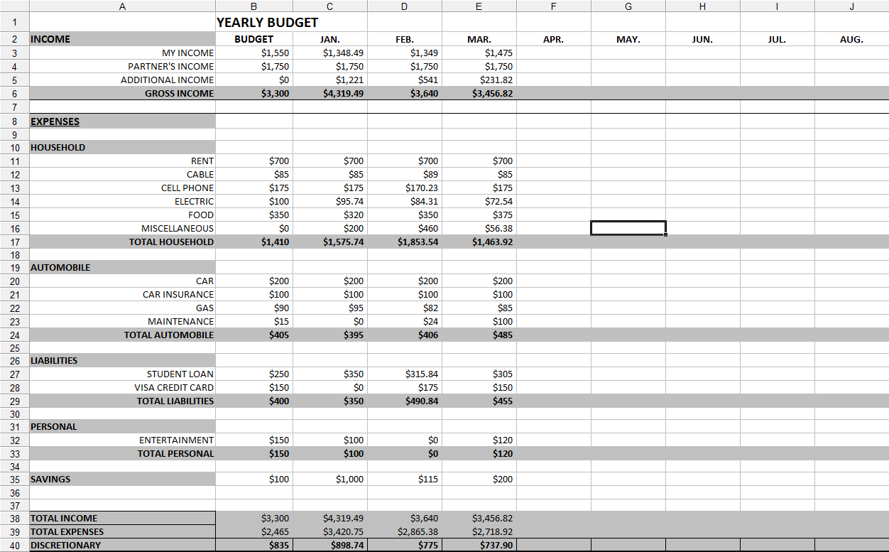 Basic Bookkeeping in Excel —