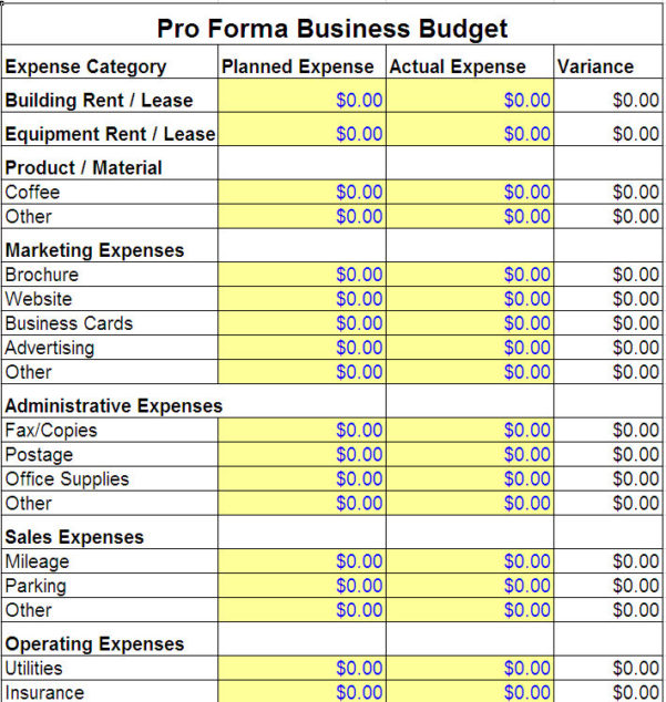 Budget Template Sample Budget Spreadshee Free Budget Templates For