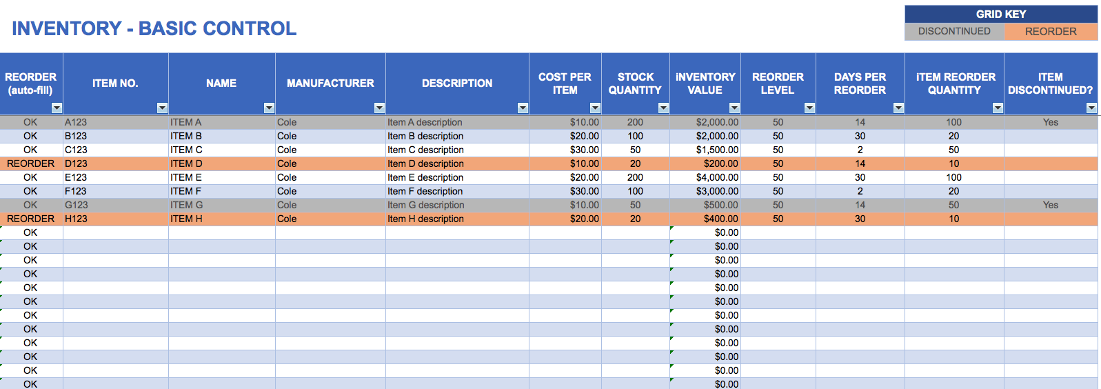 Asset List Template Excel —