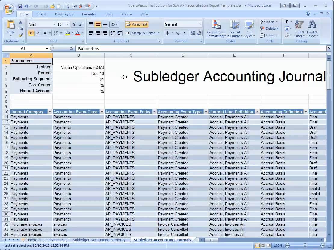 how to maintain accounts in excel —