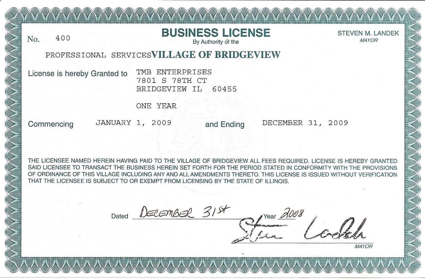 Business License Samples Spreadsheet Templates for Busines How To Get