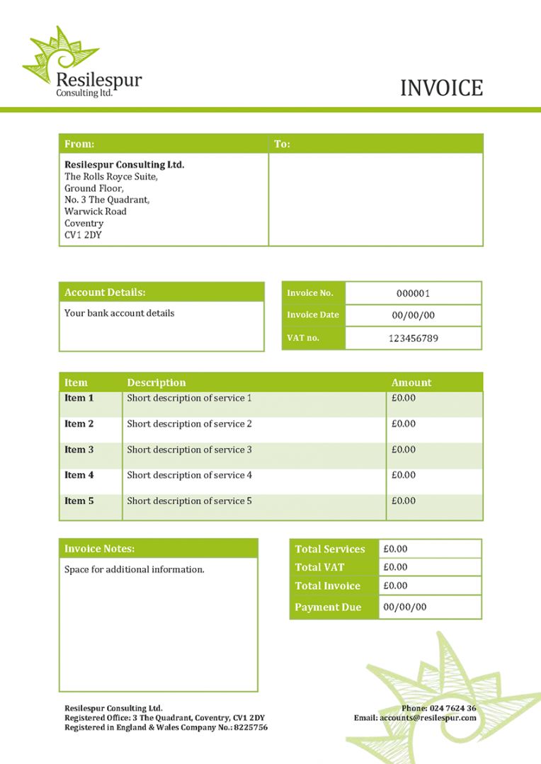 Invoice For Consulting —