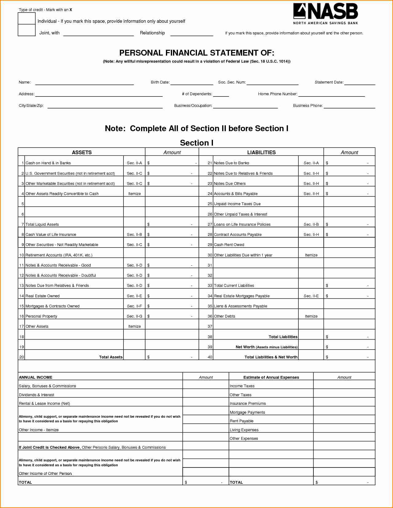 Monthly Financial Statement Template Excel Example of Spreadshee monthly financial statement