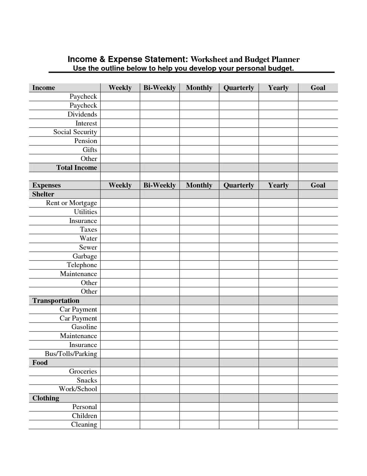 Monthly Financial Statement Template Excel Example of Spreadshee monthly financial statement