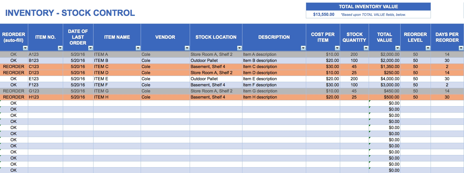 Asset Inventory Management Excel Template Inventory Spreadshee asset