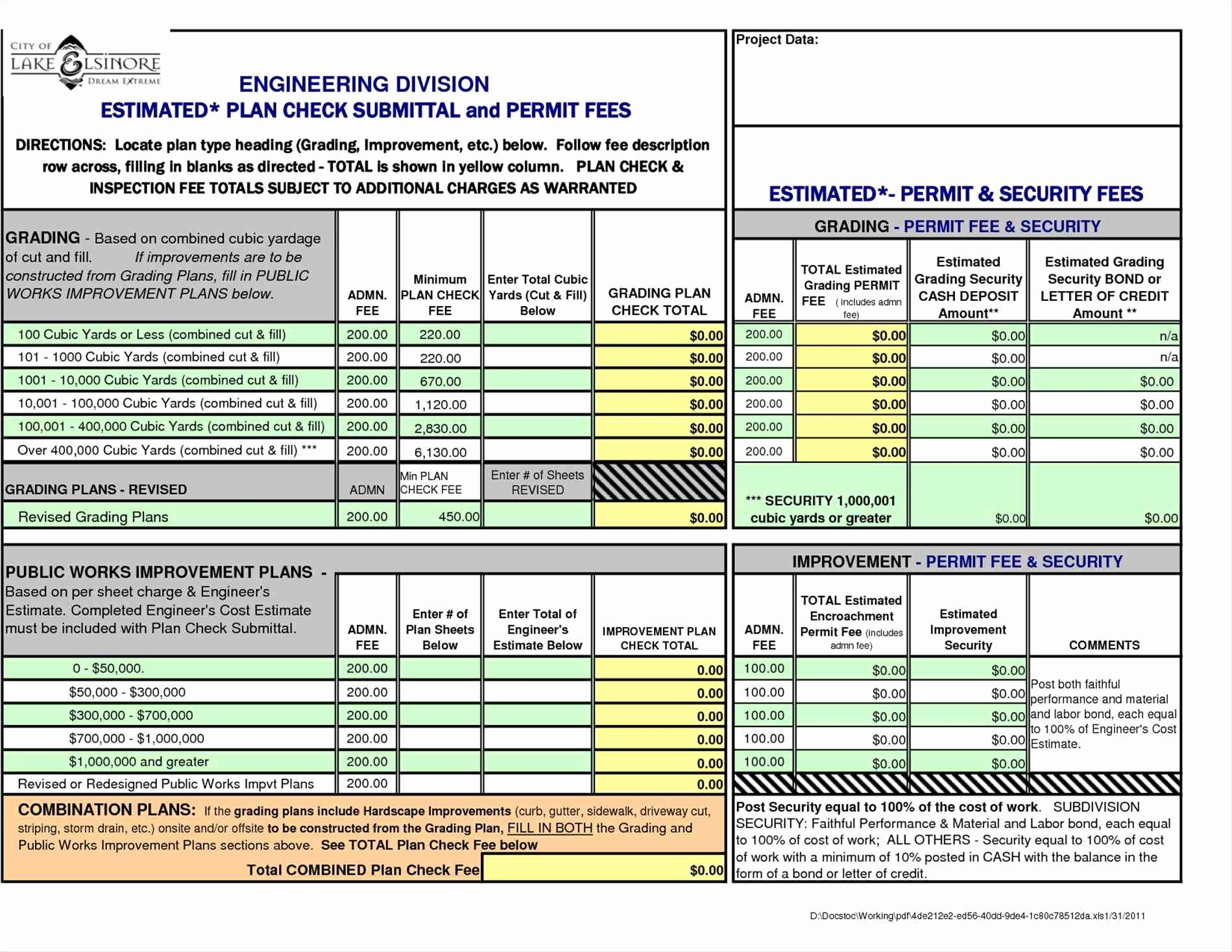 Building Construction Estimate Spreadsheet Excel Download