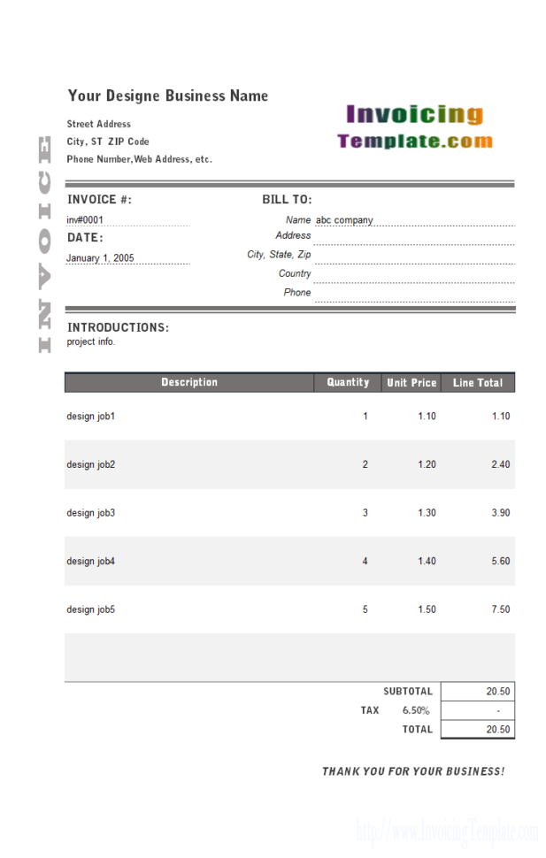 Excel Invoice Template With Drop Down List inside Create Invoices From
