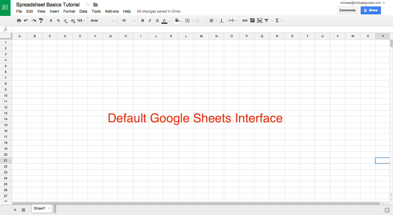Create Your Own Spreadsheet —