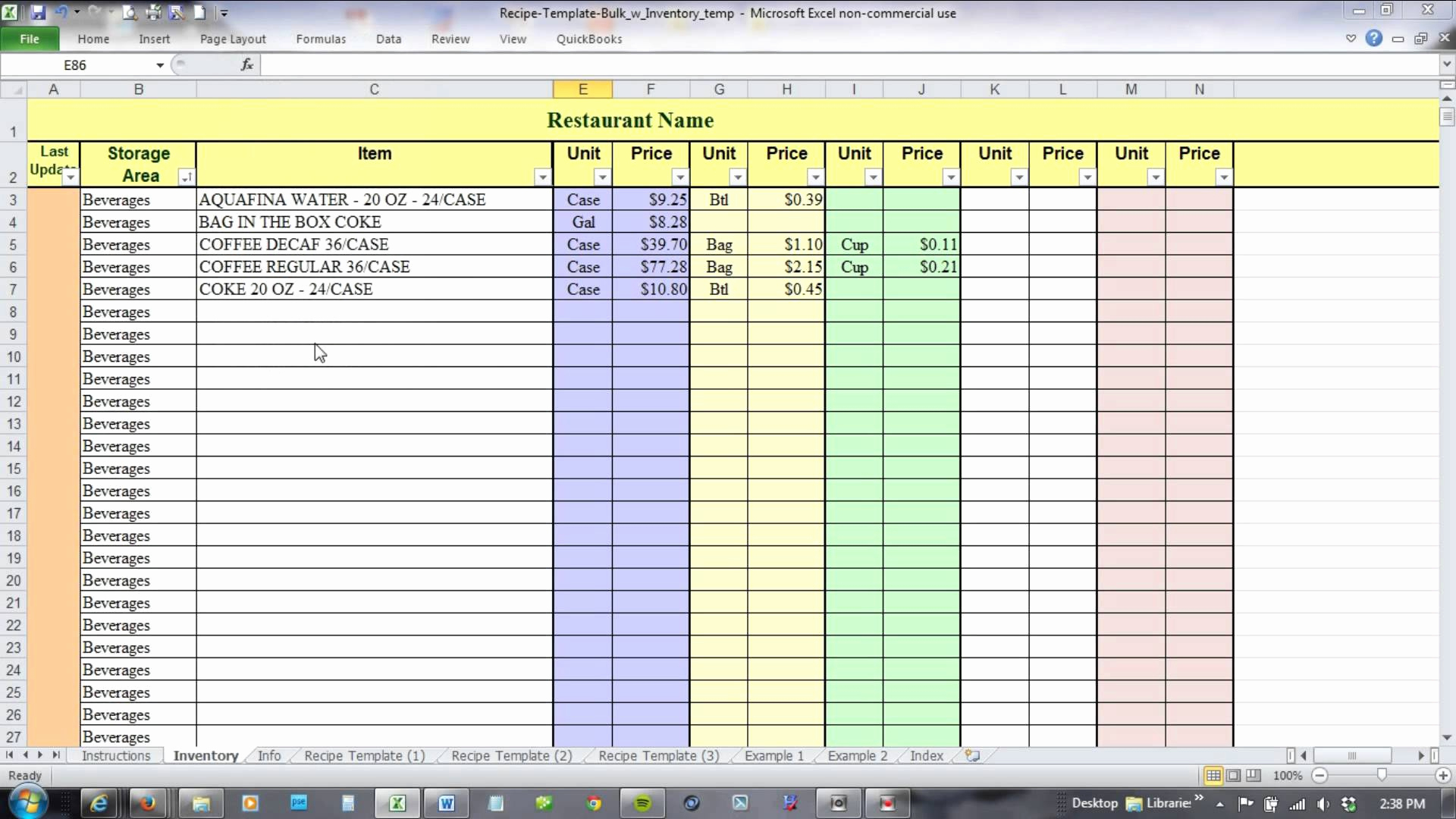 Inventory System Excel Free Download —