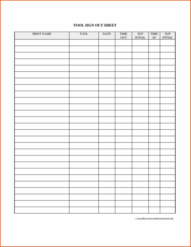 Tools Inventory Sheet Sample Shop Tool Inventory Spreadsheet with Tool