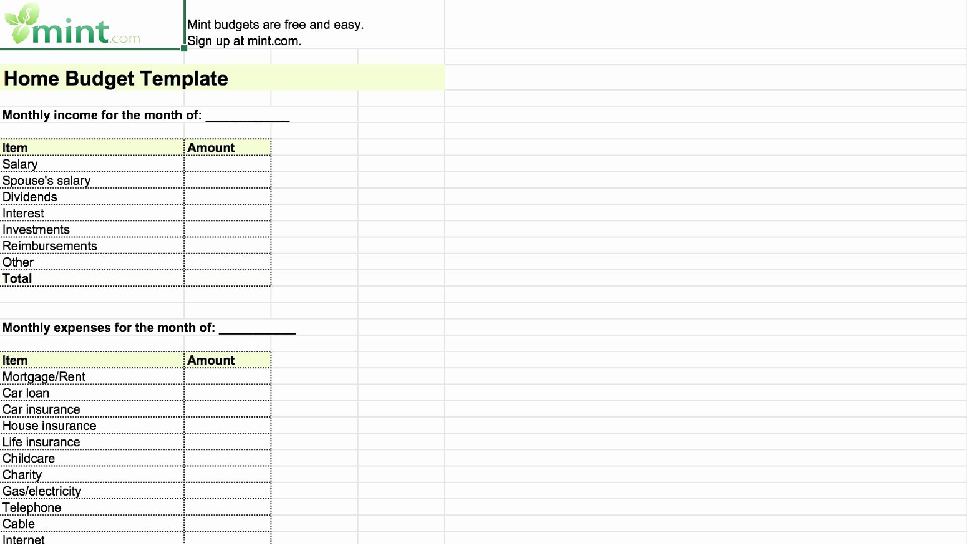 50 30 20 Budget Spreadsheet Template Google Spreadshee 50