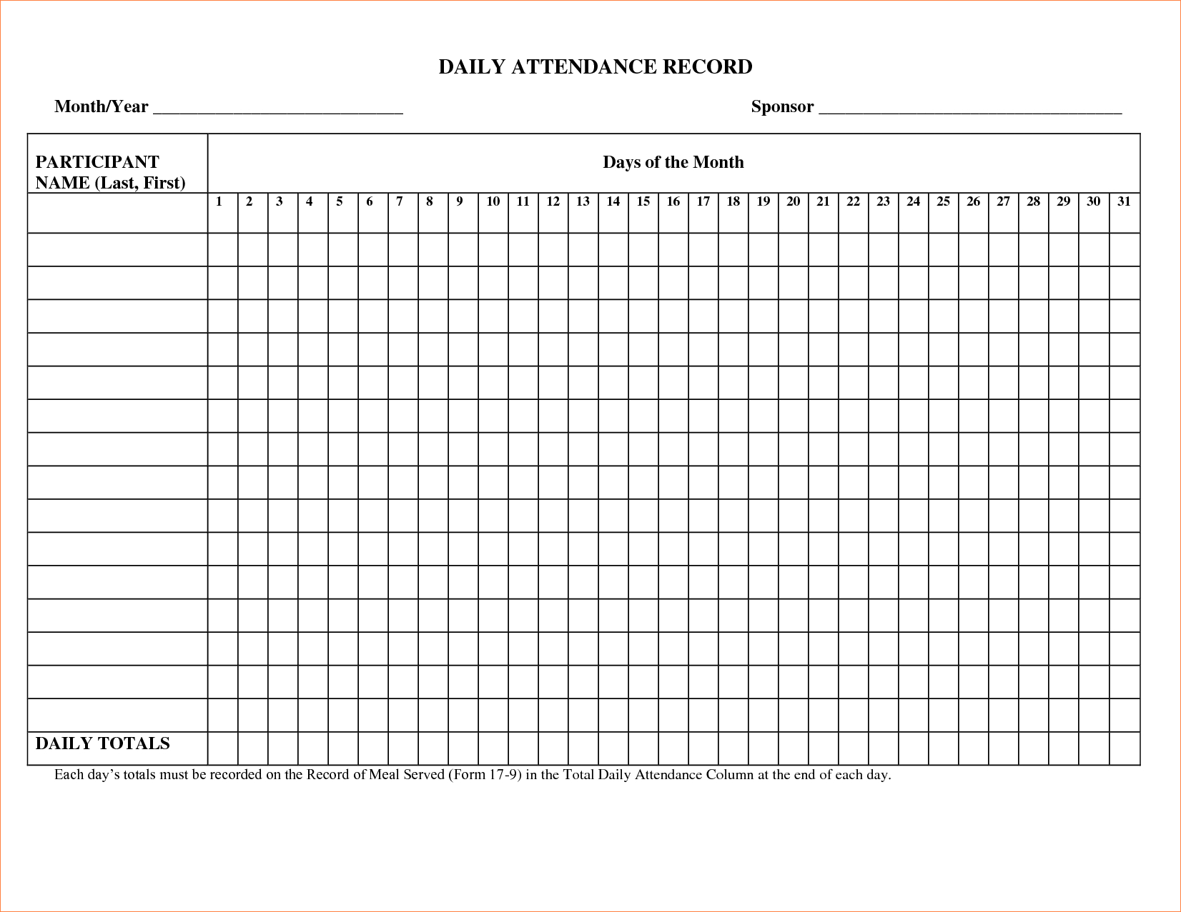 Absence Tracking Spreadsheet Spreadsheet Downloa attendance tracking