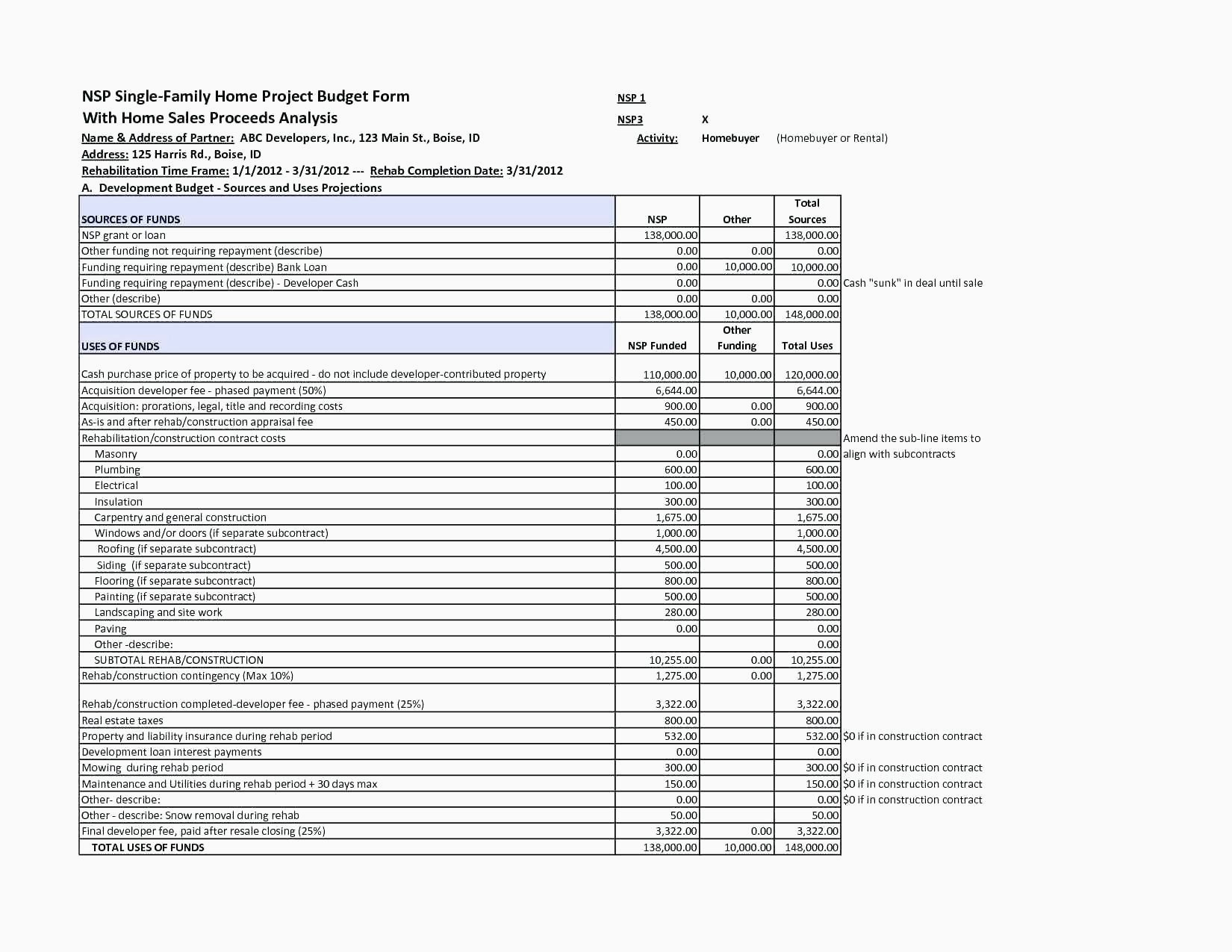 Aia Schedule Of Values Excel Template