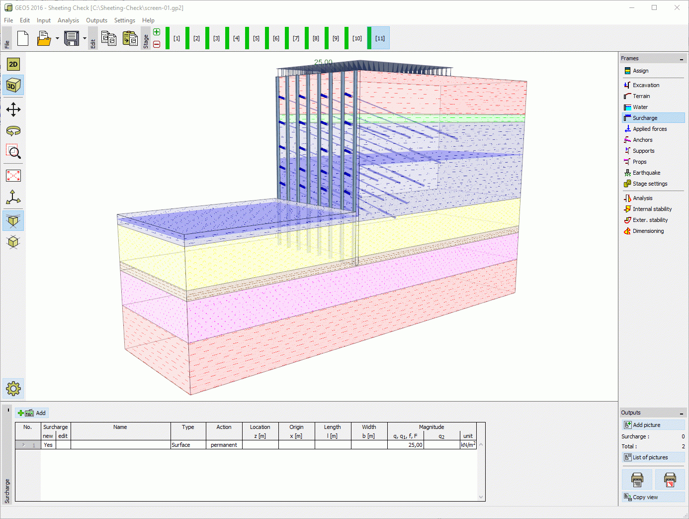 Anchored Sheet Pile Wall Design Spreadsheet regarding Sheeting Check