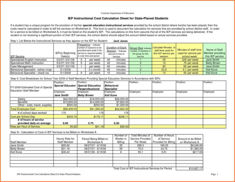 Basement Estimate Spreadsheet —