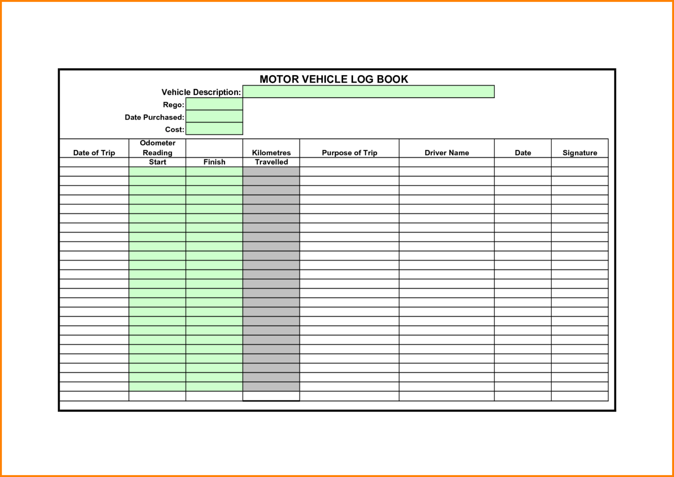 Book Spreadsheet for Vehicle Log Book Spreadsheet Rent.interpretomics