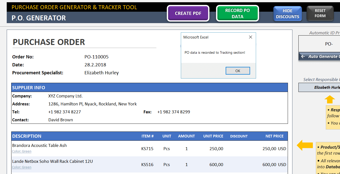 Buy Excel Spreadsheets Pertaining To Purchase Order Template Excel Po Generator Tracker Tool Buy Buy Excel Spreadsheets Pertaining To Purchase Order Template Excel Po Generator Tracker Tool Buy