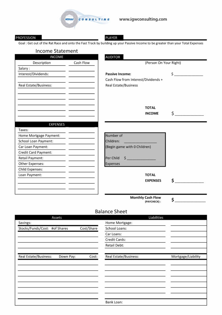 Cash Flow Spreadsheet Download —