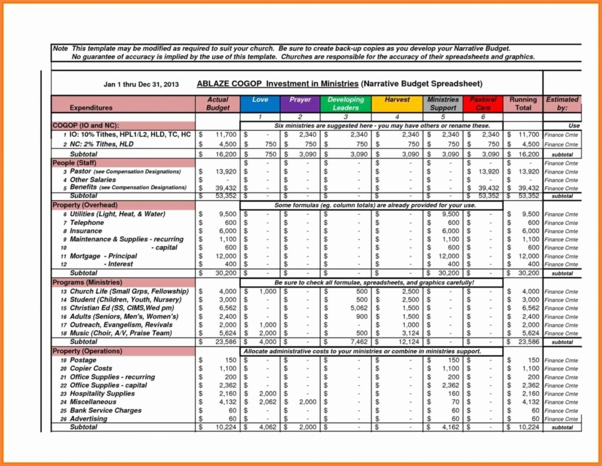 Construction Material Tracking Spreadsheet —