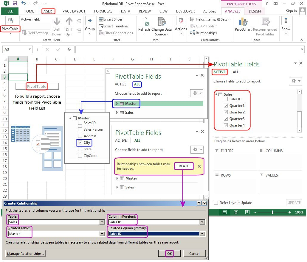 Create Database From Excel Spreadsheet inside How To Create Relational
