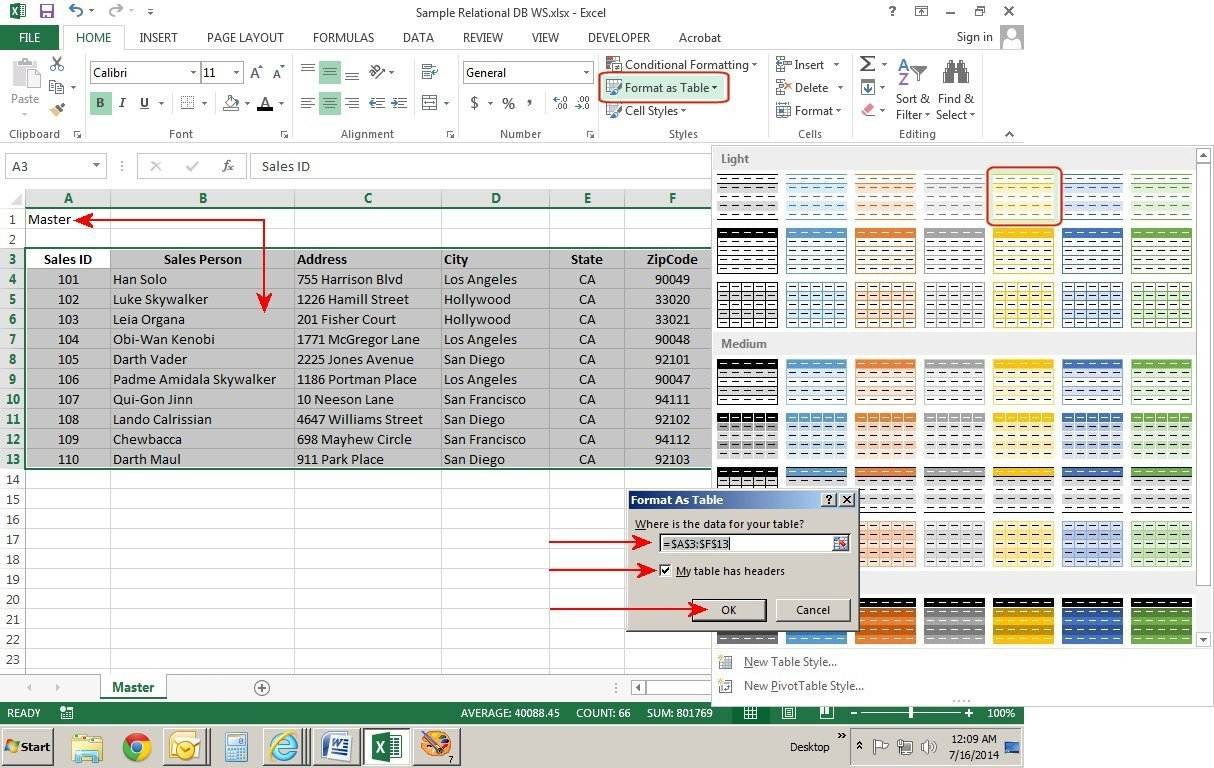 Create Database From Excel Spreadsheet —