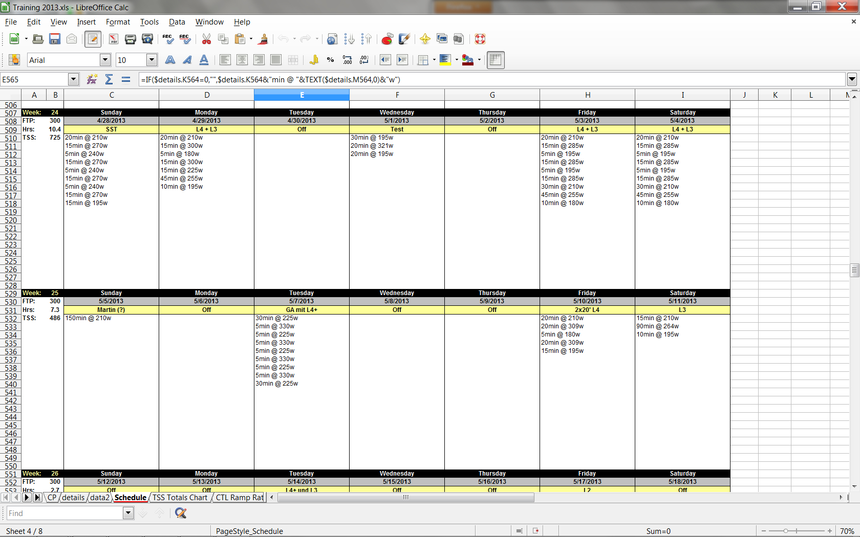 Cycling Training Plan Spreadsheet with Excel Training Cycling Training Plan Spreadsheet with Excel Training
