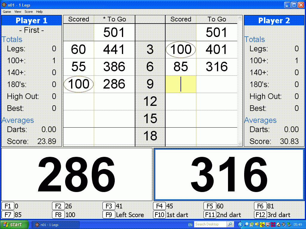 Darts League Excel Spreadsheet —
