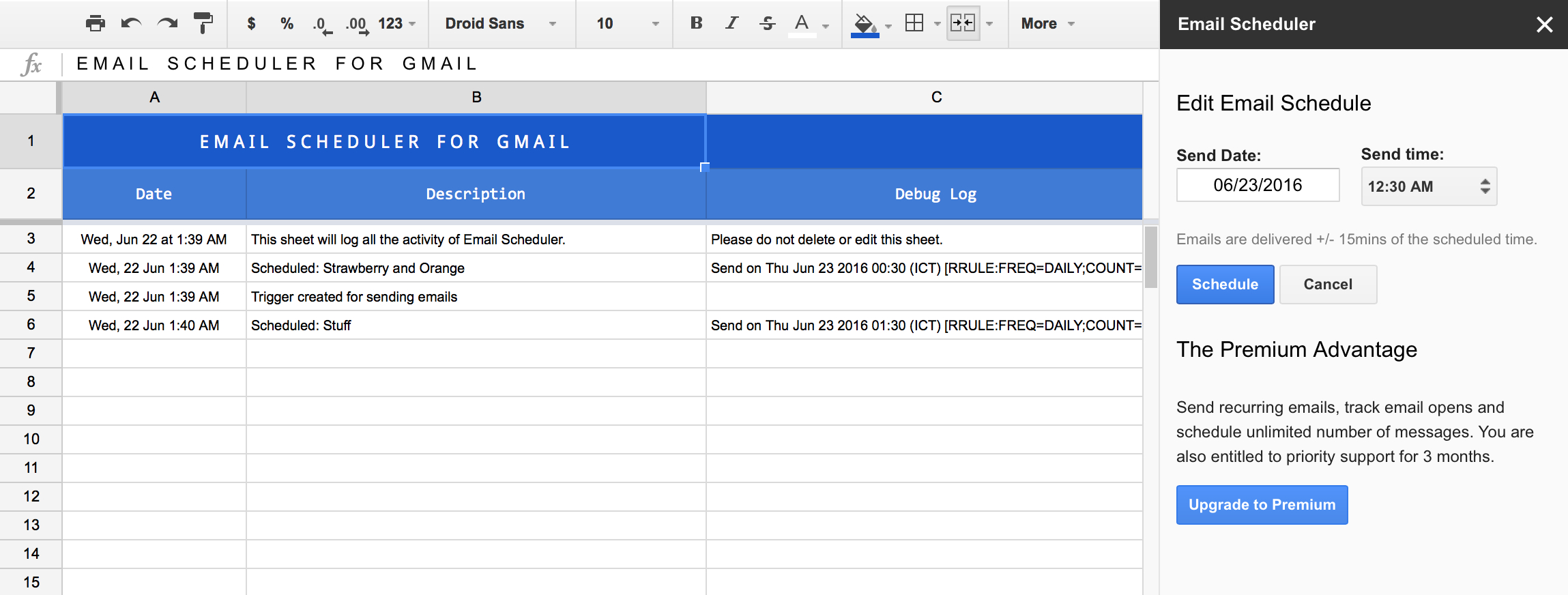 Email Excel Spreadsheet regarding 50 Google Sheets Addons To