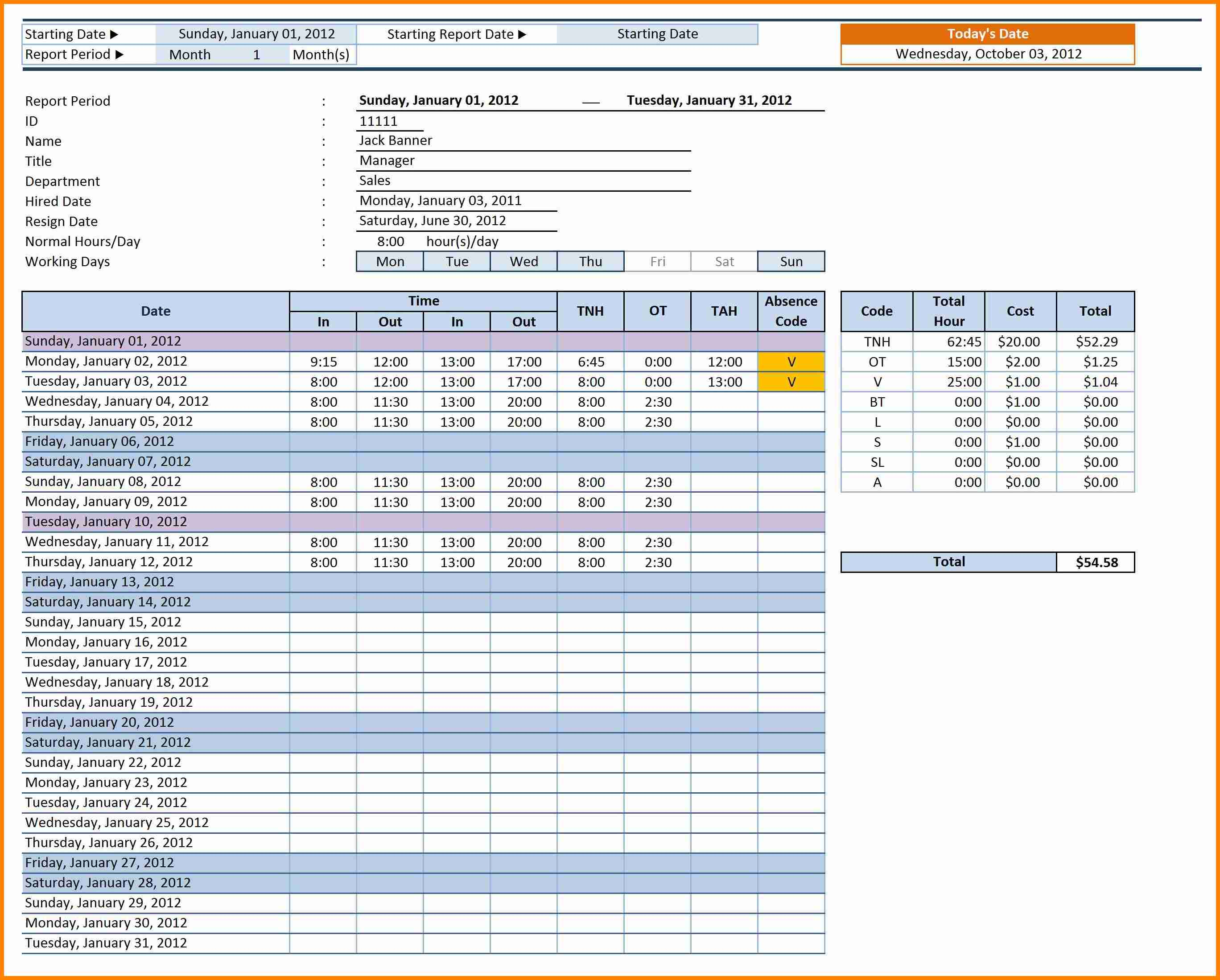 Employee Spreadsheet —