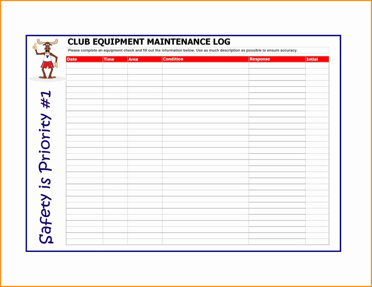 Equipment Maintenance Spreadsheet Spreadsheet Downloa