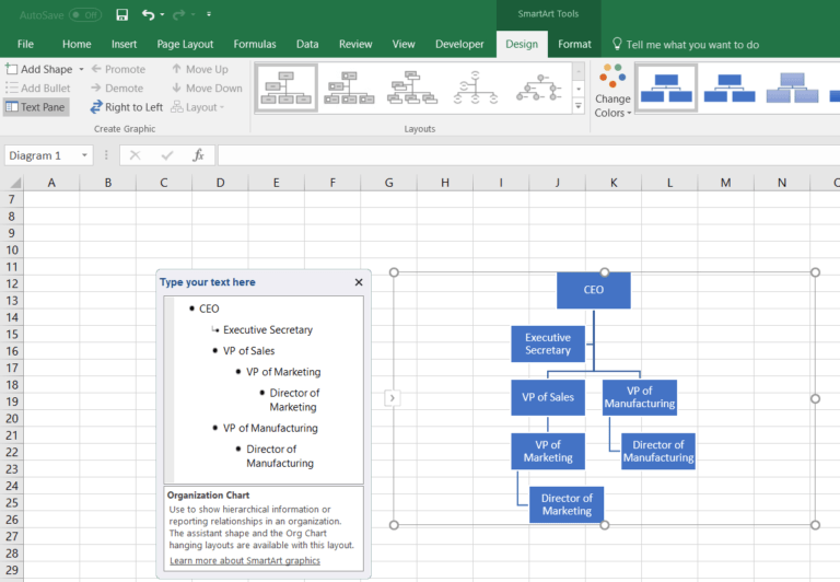 Excel Spreadsheet Charts in How To Make An Org Chart In Excel Lucidchart —