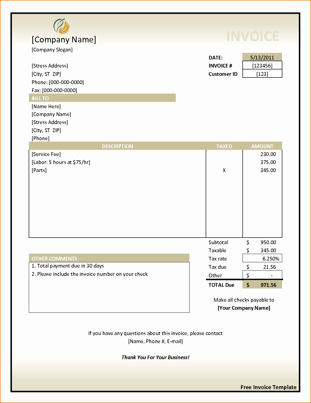 Excel Spreadsheet Design Service pertaining to Sample Invoice Excel