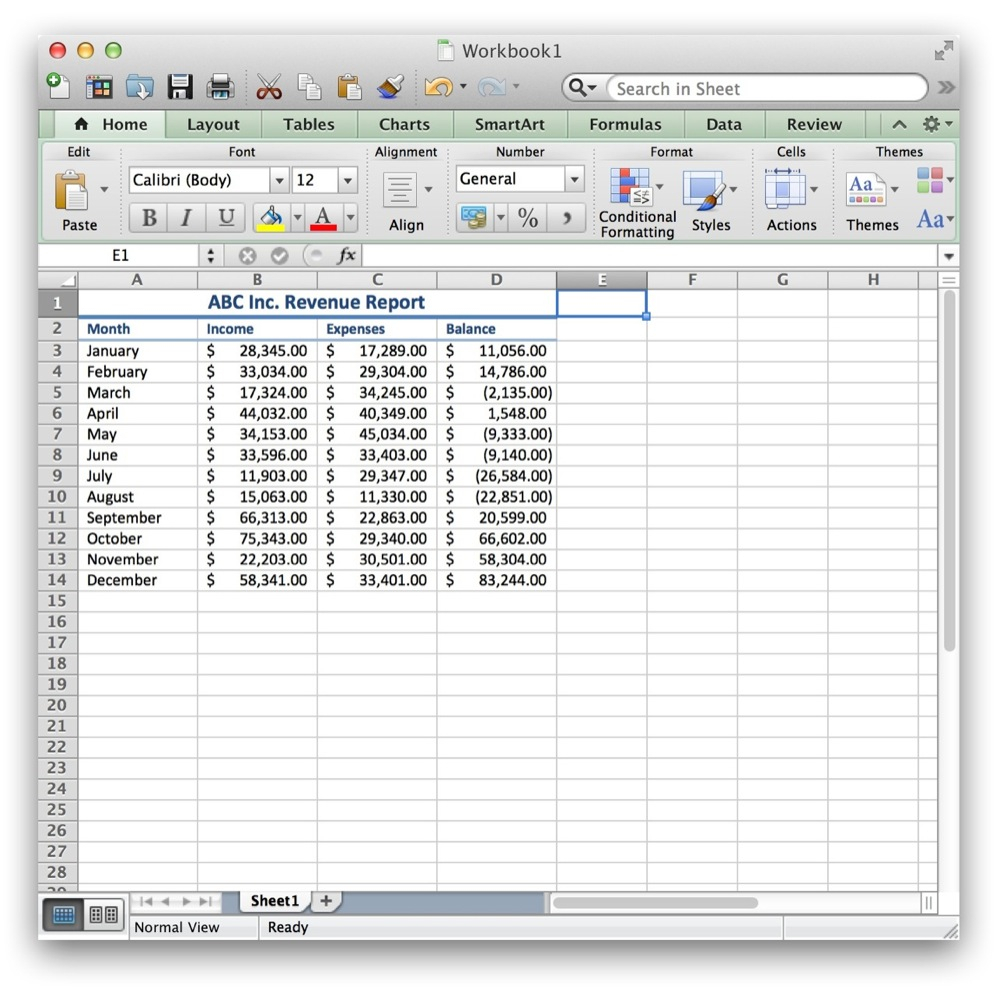 Excel Spreadsheet For Macbook Air —