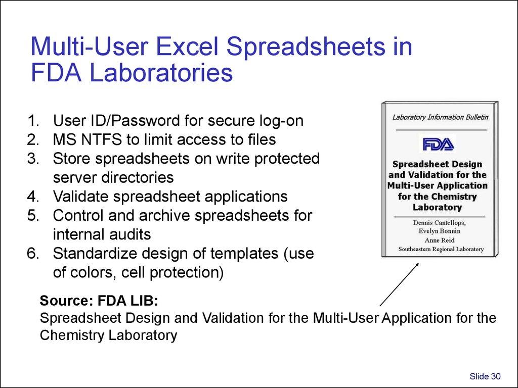 Excel Spreadsheet Validation Fda —