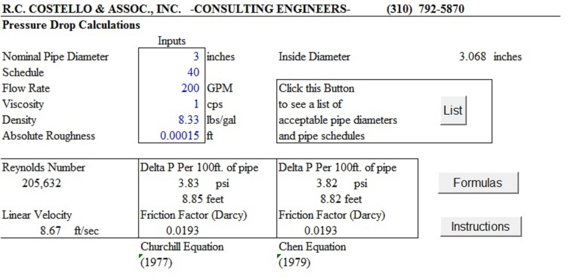 Excel Spreadsheets For Piping Calculations Google Spreadshee excel