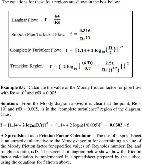 Excel Spreadsheets For Piping Calculations with Pipe Flowfriction
