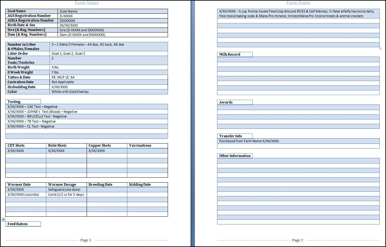 Farm Equipment Maintenance Log Spreadsheet throughout Goat