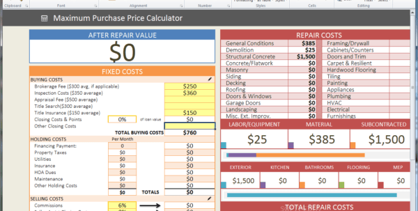 Fix And Flip Spreadsheet Spreadsheet Downloa fix n flip spreadsheet