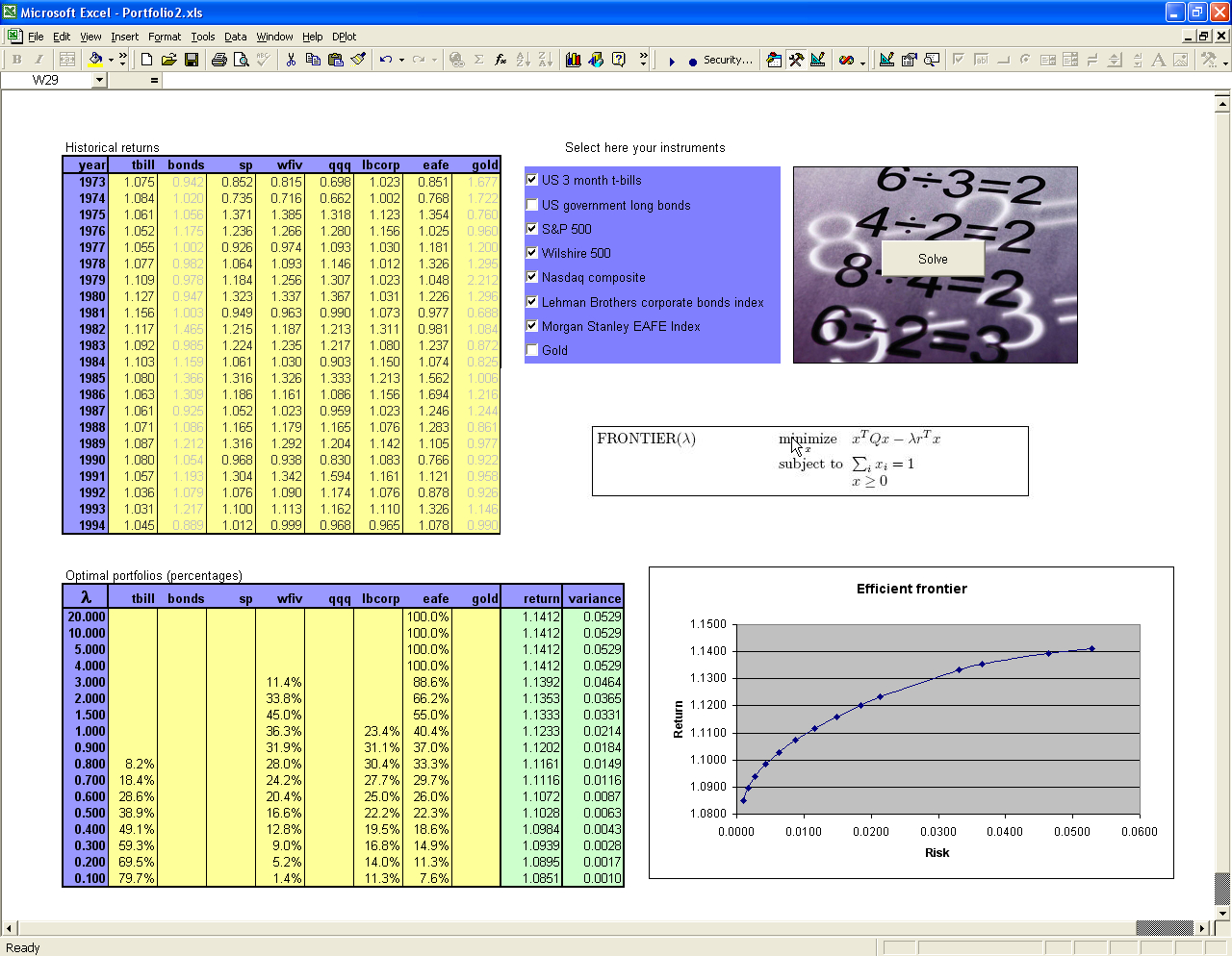 Front End For Excel Spreadsheet pertaining to Packaging Optimization