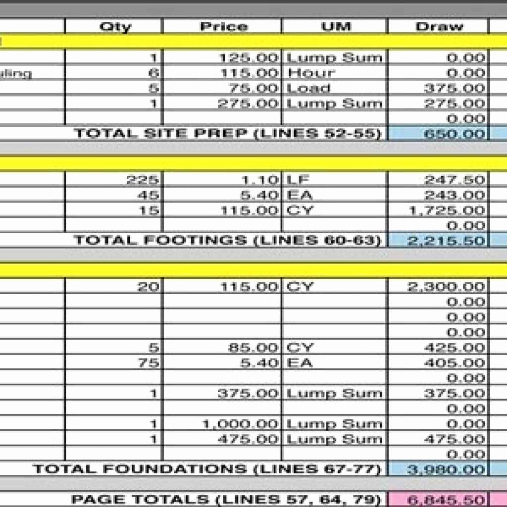 Home Building Cost Estimator Spreadsheet Google Spreadshee home