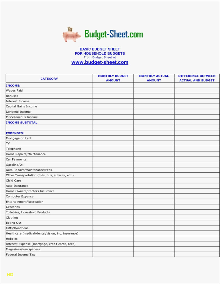 Home Contents Calculator Spreadsheet —